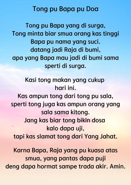 Tong Pu Bapa Pu Doa